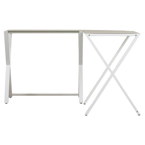 White Ferro Reversible L-Shape Desk *AS IS #824HW