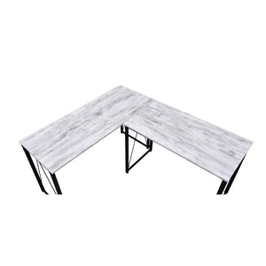 28" H x 35" W x 18" D White Fey Writing Desk