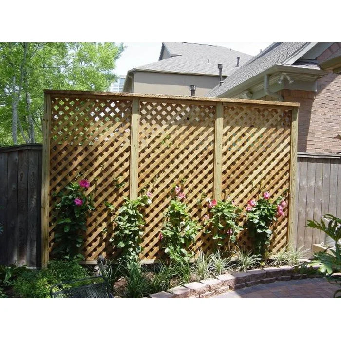 wooden lattice trellis panels Fickes Wood Lattice Panel Trellis, 72" H x 36" W x 2" D, (Set of 3)