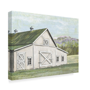 35" H x 47" W x 2" D Field Barn In Spring by Art Licensing Studio - Wrapped Canvas Print OG363