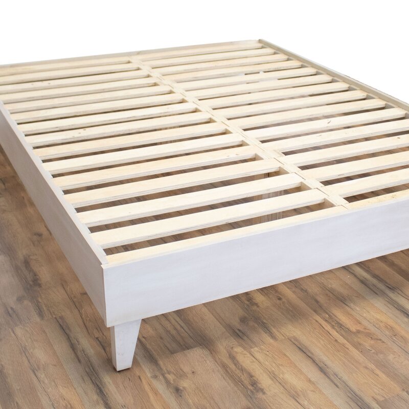 Full White Wash Filey Solid Wood Platform Bed 5095RR – Salvage & Co Fishers