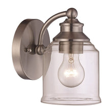 Load image into Gallery viewer, Brushed Nickel Finbar 1 - Light Dimmable Armed Sconce 1635AH
