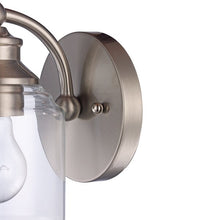 Load image into Gallery viewer, Brushed Nickel Finbar 1 - Light Dimmable Armed Sconce 1635AH
