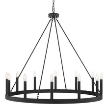Load image into Gallery viewer, Finchley 12 - Light Dimmable Wagon Wheel Chandelier
