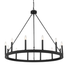 Load image into Gallery viewer, Finchley 12 - Light Dimmable Wagon Wheel Chandelier
