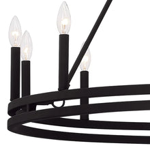 Load image into Gallery viewer, Finchley 20 - Light Candle Style Wagon Wheel Chandelier

