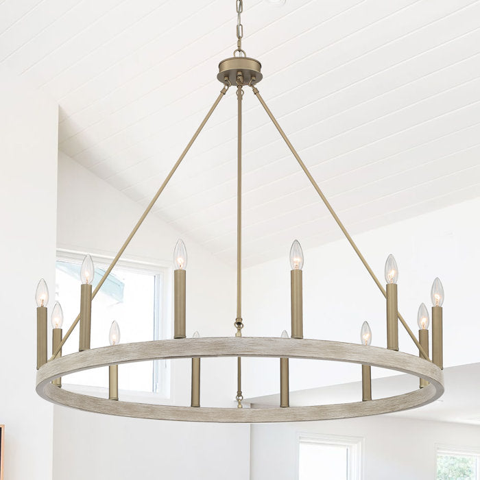 Finchley Dimmable Wagon Wheel Chandelier