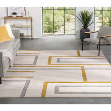 Load image into Gallery viewer, Fiona Geometric Area Rug in Ivory 3&#39;11&quot; x 5&#39;3&quot;
