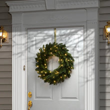 Load image into Gallery viewer, Fir Wreath Lighted PVC Wreath, 24&quot; H x 24&quot; W x 5&quot; D

