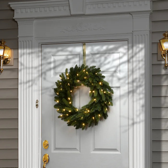 Fir Wreath Lighted PVC Wreath, 24