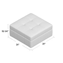 Load image into Gallery viewer, Fittleton 31&#39;&#39; Wide Tufted Square Storage Ottoman with Storage
