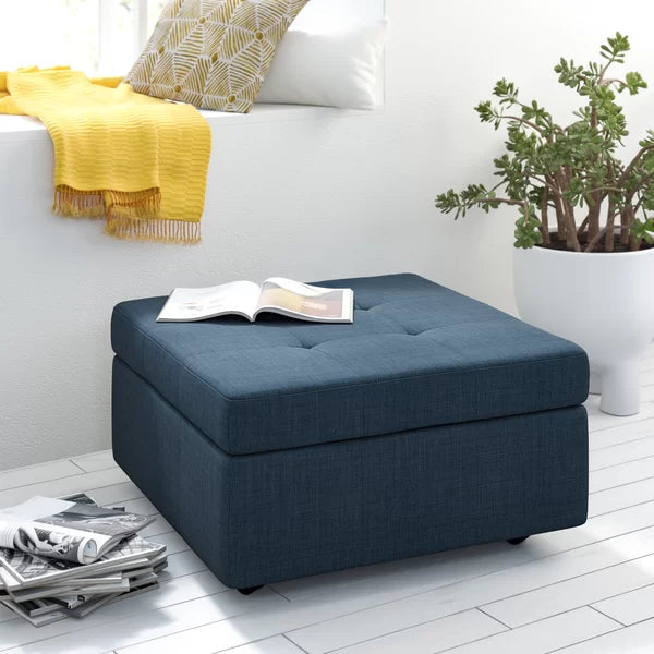 Fittleton 31'' Wide Tufted Square Storage Ottoman with Storage