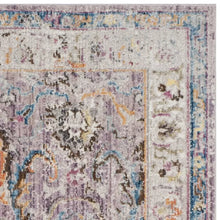 Load image into Gallery viewer, Fitz Oriental Area Rug in Lavender/Light Gray 2&#39;3&quot; x 6&#39;
