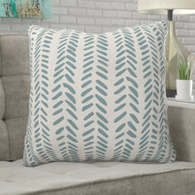 Load image into Gallery viewer, 16&quot; x 16&quot; Navy Flávio Modern Herringbone Throw Pillow MRM721
