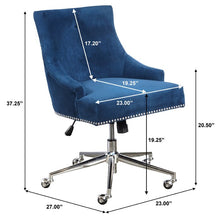 Load image into Gallery viewer, Flanders Luxe Button Back Task Chair, Color: Blue, #6408

