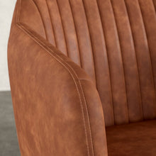 Load image into Gallery viewer, Flannigan Task Chair in Faux Brown Leather #620HW
