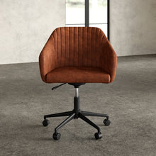 Load image into Gallery viewer, Flannigan Task Chair in Faux Brown Leather #620HW
