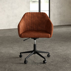 Flannigan Task Chair in Faux Brown Leather #620HW