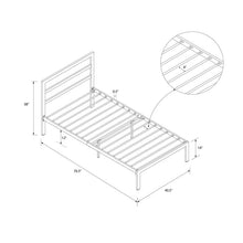 Load image into Gallery viewer, Twin Black Flemington Platform Bed MRM1759
