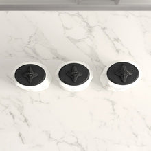 Load image into Gallery viewer, White Antique Fleur-de-lis 3 Piece Kitchen Canister Set CG343
