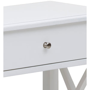 White Flintridge End Table with Storage MRM1789