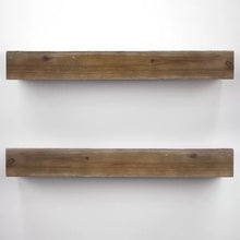 Load image into Gallery viewer, 3.25&quot; H x 24.25&quot; W x 8.25&quot; D Brown Floating Shelf
