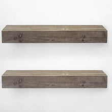 Load image into Gallery viewer, 3.25&quot; H x 24.25&quot; W x 8.25&quot; D Gray Floating Shelf
