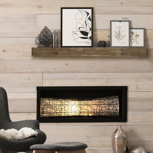 3.25" H x 24.25" W x 8.25" D Brown Floating Shelf