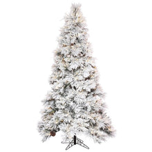 Load image into Gallery viewer, 7.5&#39; H Flocked Atka Slim Artificial Christmas Tree 3271RR
