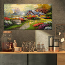 Load image into Gallery viewer, &#39;Sunset Stone Country Cottage&#39; Print on Wrapped Canvas MR45
