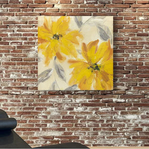 32" H x 32" W x 1.5" D Floral Joy - Painting
