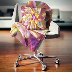 16" x 16" Floral Large Alien Fractal Flower Pillow, set of 2