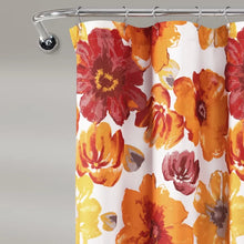 Load image into Gallery viewer, 72&quot; x 72&quot; Red Floral Single Shower Curtain
