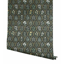 Load image into Gallery viewer, 27&#39; x27&quot; Black/Cream Floral Wallpaper
