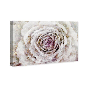 10" H x 15"W x 1.5"D White, Pink Floral Winter New York Flower and Roses - Graphic Art Print (ND346)