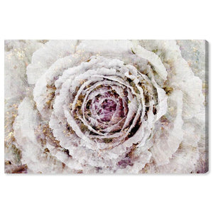 10" H x 15"W x 1.5"D White, Pink Floral Winter New York Flower and Roses - Graphic Art Print (ND346)