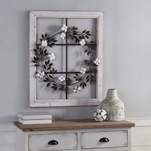 Load image into Gallery viewer, Floral Wreath Wood Framed Wall Décor
