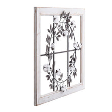 Load image into Gallery viewer, Floral Wreath Wood Framed Wall Décor
