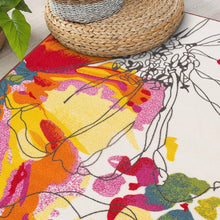 Load image into Gallery viewer, Florentia Tufted Performance White/Pink/Yellow/Red Rug 3&#39;3&quot; x 5
