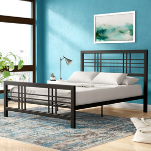 Black Flovilla Platform Bed-Full Size, #6318