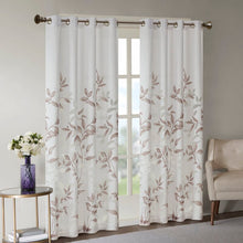 Load image into Gallery viewer, Trent Floral/Flower Semi-Sheer Grommet Single Curtain Panel 476DC
