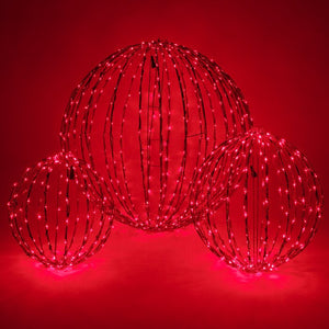 16" H x 16" W x 16" D Fold-Flat LED Metal Lighted Window Decoration