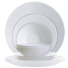 Load image into Gallery viewer, White Fonio 36 Piece Dinnerware Set, Service for 12 (Set of 3) #1073HW
