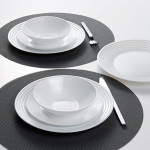 White Fonio 36 Piece Dinnerware Set, Service for 12 (Set of 3) #1073HW