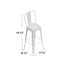 Load image into Gallery viewer, Fortuna Bar Stool White (Set of 2) #1302HW
