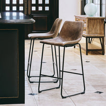 Load image into Gallery viewer, Set of Two 29&quot; Brown Bar Stools #9479
