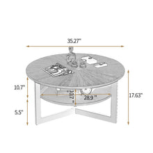Load image into Gallery viewer, Brown Ash/Black Frame Coffee Table with Storage
