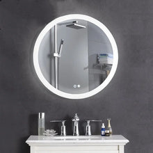 Load image into Gallery viewer, Frameless Lighted Bathroom/Anti-Fog Wall Mounted Vanity Mirror With Lights 28 x 28
