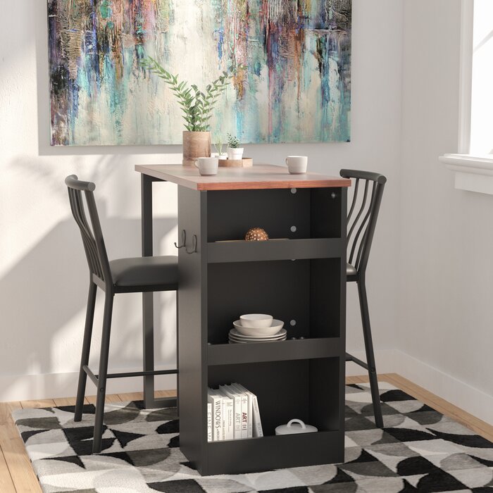 3 Piece Counter Height Pub Table Set #9589