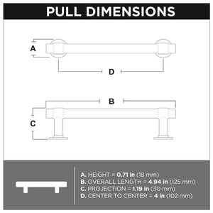 Franklin 4" Center Bar Pull Multipack (Set of 10) GL1632